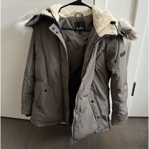 Sam Edelman Faux Fur Trim Short Parka